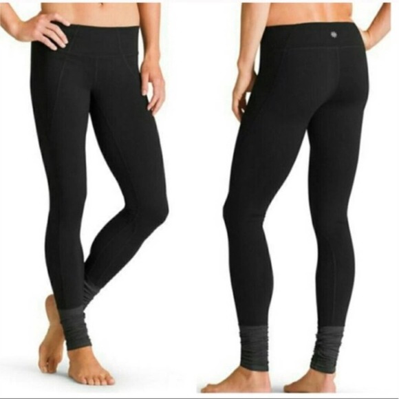 Athleta Pants - Athleta Black and Gray Plie Tights Leggings XS